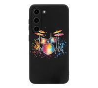 Watercolor Drum Splashes Hard Case Compatible with Galaxy S23 S23 Plus S23 Ultra TPU Cover for Men Women
