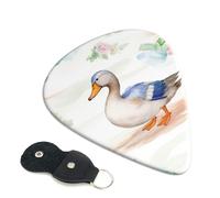 Watercolor Duck Guitar Plectrums, 6 Guitar Plectrums, Double Sided Printing, For Acoustic Guitar, Bass, Ukulele, Electric Guitar (0.46 Mm 0.71 Mm 0.96 Mm)