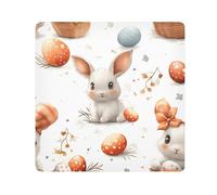 Watercolor Easter Bunnies Pattern Camera Wrap Cloth, Squares Magic Self-Adhesive Cloth for Lens Camera Anti-Scratch Lens Protector Makeup Wrap Cloth Bag 17.7" x 17.7"