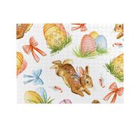Watercolor Easter Rabbit Egg,500 Pieces Puzzles for Adults-Wooden Jigsaw Puzzle for Adults Elderly