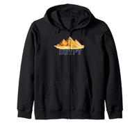 Watercolor Egyptian Giza Pyramids Travel Egypt Zip Hoodie