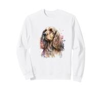 Watercolor English Cocker Spaniel Canine Pet Dog Lover Sweatshirt