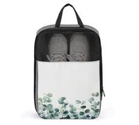 Watercolor Eucalyptus Leaves Along The Bottom Edge Shoe Bag for Travel Daily Use Anti-dust Storage Carrier Golf Shoe Pouch