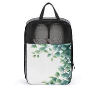 Watercolor Eucalyptus Leaves Soft Green Shoe Bag for Travel Daily Use Anti-dust Storage Carrier Golf Shoe Pouch