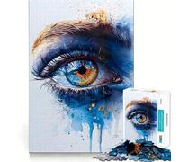 Watercolor Eye Art Jigsaw 1000 Pieces for Teenagers Mind Boost Fun Zero Gap Captivating Leisure for Cozy Indoors (50x75cm)