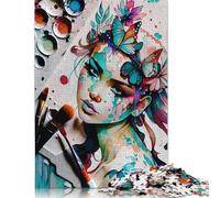 Watercolor Fae Jigsaw Puzzles Puzzle for Adults Kids. 1000 Pieces Whimsical Challenge Toy Educational Game Home Decoration for Adults& Kids Age 14 Years Up 1000pcs (75x50cm)