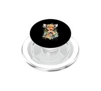 Watercolor Fawn Floral Animal Design PopSockets PopGrip for MagSafe
