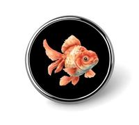 Watercolor Fish Round Badge Pin Metal Memorial Brooch Button Lapel Pins for Backpack Wedding