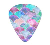 Watercolor Fish Scale Printed Guitar Picks 12 Pack Picks Sampler With Storage Box For Guitar Bass Ukulele 0.46mm