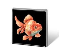 Watercolor Fish Square Badge Pin Metal Memorial Brooch Button Lapel Pins for Backpack Wedding