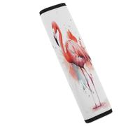 Watercolor Flamingo Car Seat Belt Cover Soft Comfortable Shoulder Seatbelt Pads Cover Seat Belt Pad for Suitable for Car Interior Accessorie