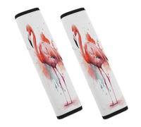 Watercolor Flamingo Car Seat Belt Cover Soft Comfortable Shoulder Seatbelt Pads Cover Seat Belt Pad for Suitable for Car Interior Accessorie