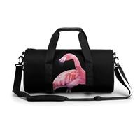 Watercolor Flamingo Funny Large Gym Bag Novelty Lightweight Sports Duffel Bags Travel Tote Luggage Handbags 17.5 * 9 * 9 Inches