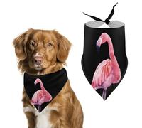 Watercolor Flamingo Printed Dog Bandanas Funny Pets Triangle Scarf Puppies Handkerchief for Small Medium Large Dogs Cats Pet