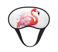 Watercolor Flamingo Sleep Mask for Side Sleepers: Blackout Eye Masks for Sleeping - Soft Breathable Soft Eye Shade Cover for Travel - Adjustable Night Blindfold for Men Women Gifts