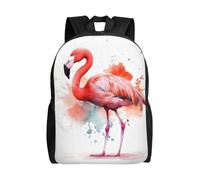 Watercolor Flamingo Travel Laptop Backpack Waterproof Lightweight Cute Backpack For Women Men Casual Daypack