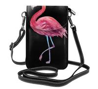 Watercolor Flamingos Crossbody phone bag with flip cover and card slot, perfect for travel, everyday use, and outdoor use.