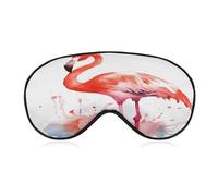 Watercolor Flamingos Sleep Mask,Adjustable Strap Sleeping Mask, Complete Light Blocking Sleep Shade Cover,Soft Breathable Comfortable Blindfold for Women and Men