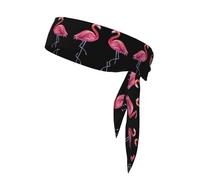 Watercolor Flamingos Sports bandage with printed headband, suitable for basketball, running, tennis, karate, and track and field