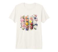 Watercolor Floral Arrangement Botanical Blooms Premium T-Shirt