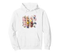 Watercolor Floral Arrangement Botanical Blooms Pullover Hoodie
