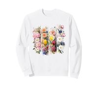 Watercolor Floral Arrangement Botanical Blooms Sweatshirt
