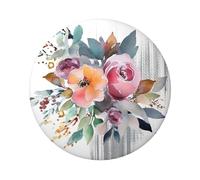 Watercolor Floral Corner Bouquet Custom Pins 5 PCS, Personalized Photo Buttons, Metal Pinback Button Badges for Backpacks, Hats, Funny Backpack Pins Aesthetic Lapel Badge Pins Gifts for Men Women, One