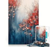Watercolor Floral Dream Jigsaw for Adults 1000 Pieces Brain Memory Game Laser Cut for Flawless Fit Unique Gift for Stress Relief (50x75cm)