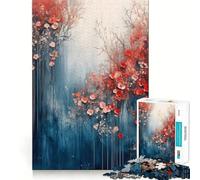 Watercolor Floral Dream Jigsaw Puzzle 1000 Think Boost Game Tight Lock No Loose Pieces Interactive Brain Challenge for Home (38x52cm)