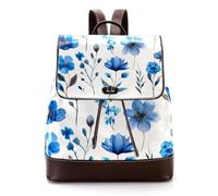 Watercolor Floral Elements Women Backpack, Small Travel Flap Rucksack Handbag Causal Daypack for Ladies Girls