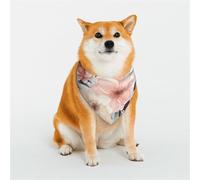 Watercolor Floral Pattern Dog Bandanas Large Adjustable Dog Scarf Triangle Bibs Double Reversible Kerchief Scarf Washable Daily Handkerchief for Medium Large Dog Puppy Cat Gift