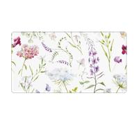 Watercolor Floral Wildflowers,Mouse Pad Large Desk Pad Computer Keyboard Mouse Mat with Non Slip Rubber Base 40 x 70 cm