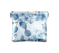 Watercolor Flower Bird Women's Leather Coin Purse Wallet Unique Card Key Organizers for Lady, watercolor flower bird, One Size, Modern