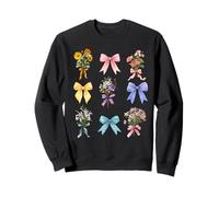 Watercolor Flower Bouquet Ribbon Bow Coquette Aesthetic Art Sweatshirt