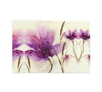 Watercolor Flower Printed Adult Fun Puzzle wooden puzzle in a plastic box with letters printed on the back home decor party toy