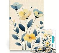 Watercolor Flowers Adults 1000 Piece Jigsaw Puzzle Memory Fun Game Clean Cut Sturdy Components Unique Gift for Stress Relief (38x52cm)