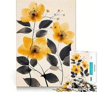 Watercolor Flowers Jigsaw 1000 Pieces Memory Skill Fun Smooth Edge Perfect Interlock Fun-filled Way to Fill Empty Hours (38x52cm)