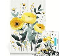 Watercolor Flowers Jigsaw for Adults1000 Pieces Brain Focus Game Precision Cut Smooth Edges Amusing Challenge for Waiting Time (38x26cm)