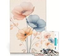 Watercolor Flowers Jigsaw Puzzle 1000 Think Boost Game Tight Lock No Loose Pieces Interactive Brain Challenge for Home (38x52cm)