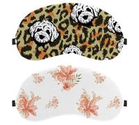 Watercolor Flowers Pattern 2-Pack Light-Blocking Soft Breathable Eye Patch Sleeping Masks