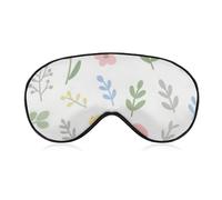 Watercolor Flowers Sleep Mask for Women Men, Soft Eye Mask with Adjustable Strap for Sleeping, Light Blocking Travel Blindfold for Nap Comfortable Eye Cover for Home Office
