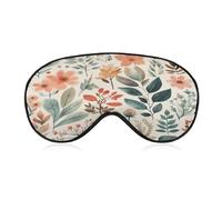 Watercolor Flowers Sleeping Mask Sleep Mask for Side Sleeper Relaxing Zero Pressure Night Blindfold Light Block-Out Eye Mask for Sleep with Easy Adjustable Strap