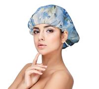 Watercolor Forget Me Not Flowers,Adjustable Silk Hair Wrap Adult's Satin Sleeping Cap Hair Women's Elastic Sleep Bonnet
