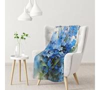 Watercolor Forget Me Not Flowers,Throws For Sofa Bed Chair, Decorative Throw Blanket, Blanket for Travel 30x40 inches