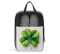 Watercolor Four-Leaf Clover Minimalist Shoe Bag for Travel Daily Use Anti-dust Storage Carrier Golf Shoe Pouch