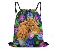 Watercolor Fox Sport Sack Portable Swimming Bag Durable Backpack For Beach Shopping Holiday 36X42Cm