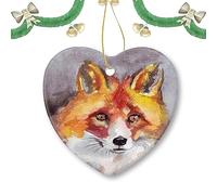 Watercolor Fox Xmas Pendant Unique Christmas Decorations Decorative Tree Decorations For Keepsake Home Decor Office