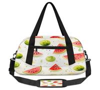 Watercolor Fruit Watermelon Printed Kids Travel Duffle Bag Weekender Overnight Bag for Boy Girls Carry On Travel Bag Workout Duffel Bag