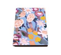 Watercolor Geometric Flowers A5 Notebook, Pu Leather A5 Notebooks, Lined Paper Teacher Notebook 180Pages/90Sheets, Notepads for Office, Exercise Books for Women, Office Paper Products Women Man