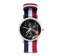 Watercolor German Shepherd Men's Quartz Watch Wristwatches